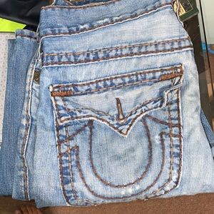 True religion jeans torn messy style size 34